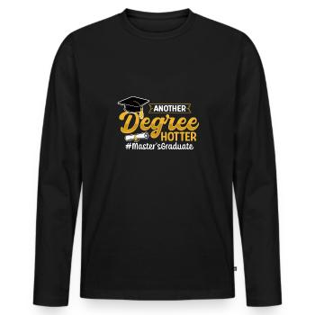 Master Etudes Master - T-shirt manches longues Premium bio Homme - noir - Devant - Nico (187cm)