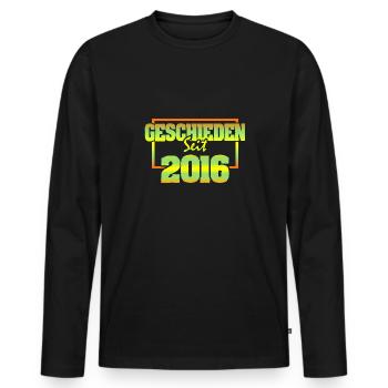 Husband 2016 - Men's Premium Organic Long Sleeve Shirt - black - Front - Nico (187cm)