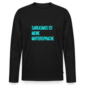 Sarcasme Pro - T-shirt manches longues Premium bio Homme - noir - Devant - Nico (187cm)
