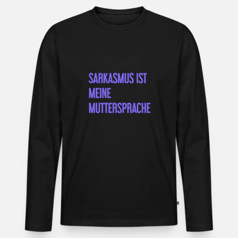 Sarkasmus-Profi - Männer Premium Bio Langarmshirt - Schwarz