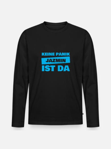 Jazmin as a given name - Men's Premium Organic Long Sleeve Shirt - black