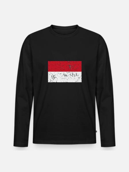 Indonesia - Men's Premium Organic Long Sleeve Shirt - black