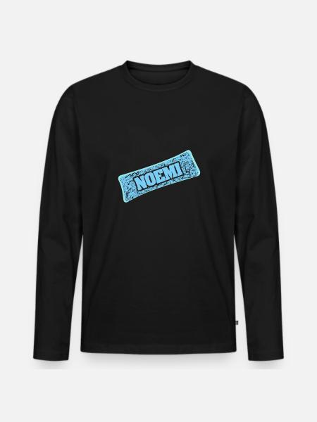 Gift for Noemi - Men's Premium Organic Long Sleeve Shirt - black