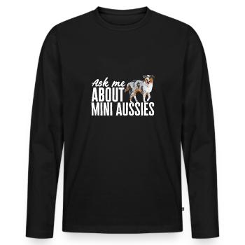 Berger australien miniature - T-shirt manches longues Premium bio Homme - noir - Devant - Nico (187cm)