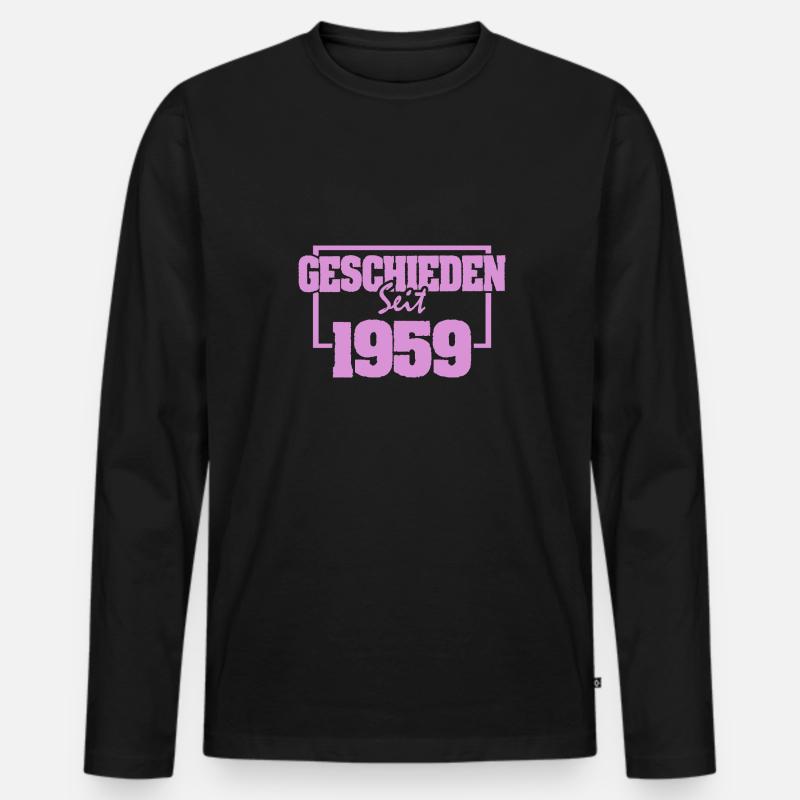 Ehe 1959 - Männer Premium Bio Langarmshirt - Schwarz