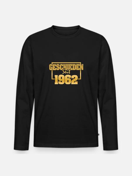 Ehemann 1962 - Männer Premium Bio Langarmshirt - Schwarz