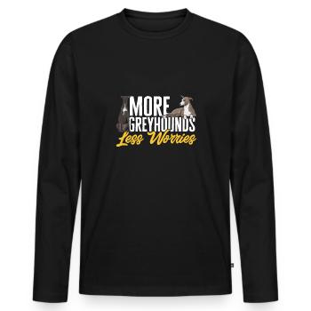 Italian Greyhound Greyhound Dogs - Men's Premium Organic Long Sleeve Shirt - black - Front - Nico (187cm)