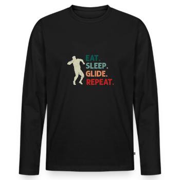 Lancer du poids Athlétisme - T-shirt manches longues Premium bio Homme - noir - Devant - Nico (187cm)