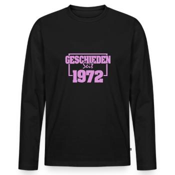 Ehe 1972 - Männer Premium Bio Langarmshirt - Schwarz - Vorne - Nico (187cm)