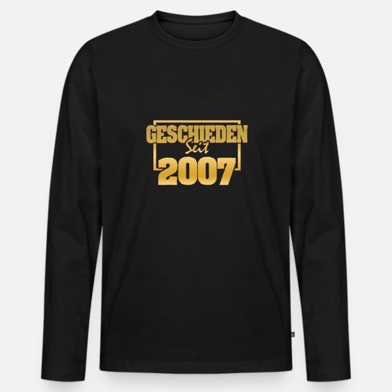 Ehemann 2007 - Männer Premium Bio Langarmshirt - Schwarz