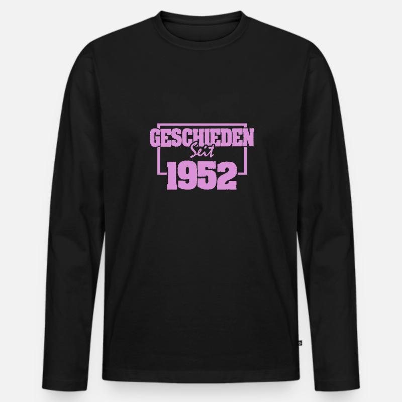 1952 - Männer Premium Bio Langarmshirt - Schwarz
