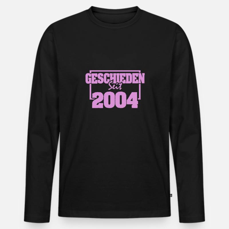Scheidung 2004 - Männer Premium Bio Langarmshirt - Schwarz
