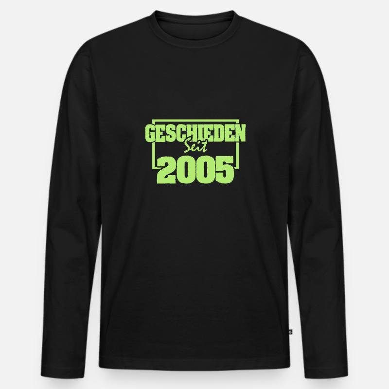 Single 2005 - Männer Premium Bio Langarmshirt - Schwarz