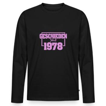 Ehe 1978 - Männer Premium Bio Langarmshirt - Schwarz - Vorne - Nico (187cm)