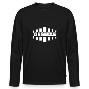 Profession : Compagnon - T-shirt manches longues Premium bio Homme - noir - Devant - Nico (187cm)