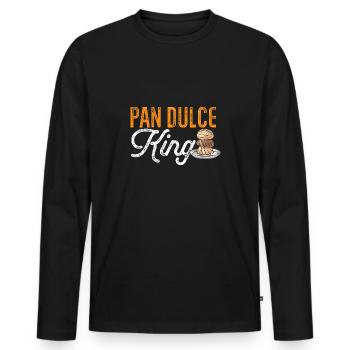 Concha Hispanique Mexicain Pan Dulce - T-shirt manches longues Premium bio Homme - noir - Devant - Nico (187cm)