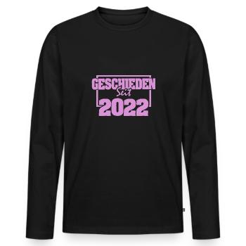 Divorce 2022 - T-shirt manches longues Premium bio Homme - noir - Devant - Nico (187cm)