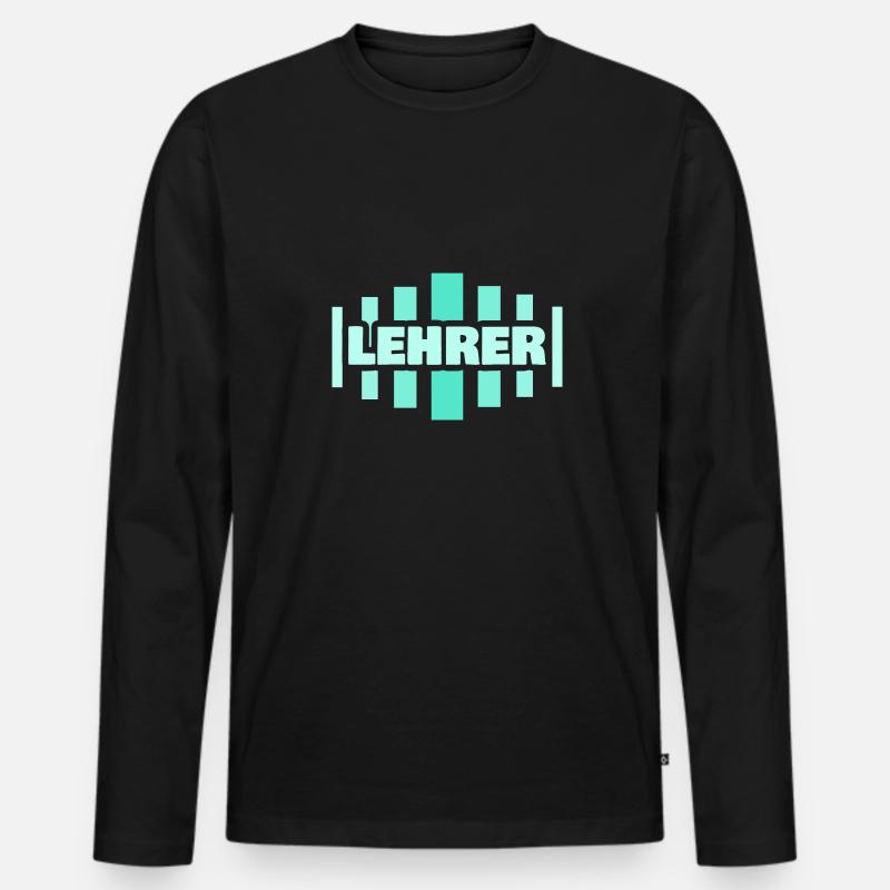 Lehrer als Beruf - Männer Premium Bio Langarmshirt - Schwarz