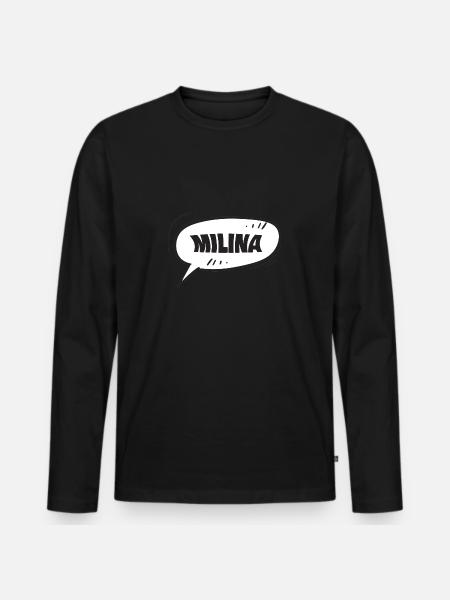 Milina - T-shirt manches longues Premium bio Homme - noir