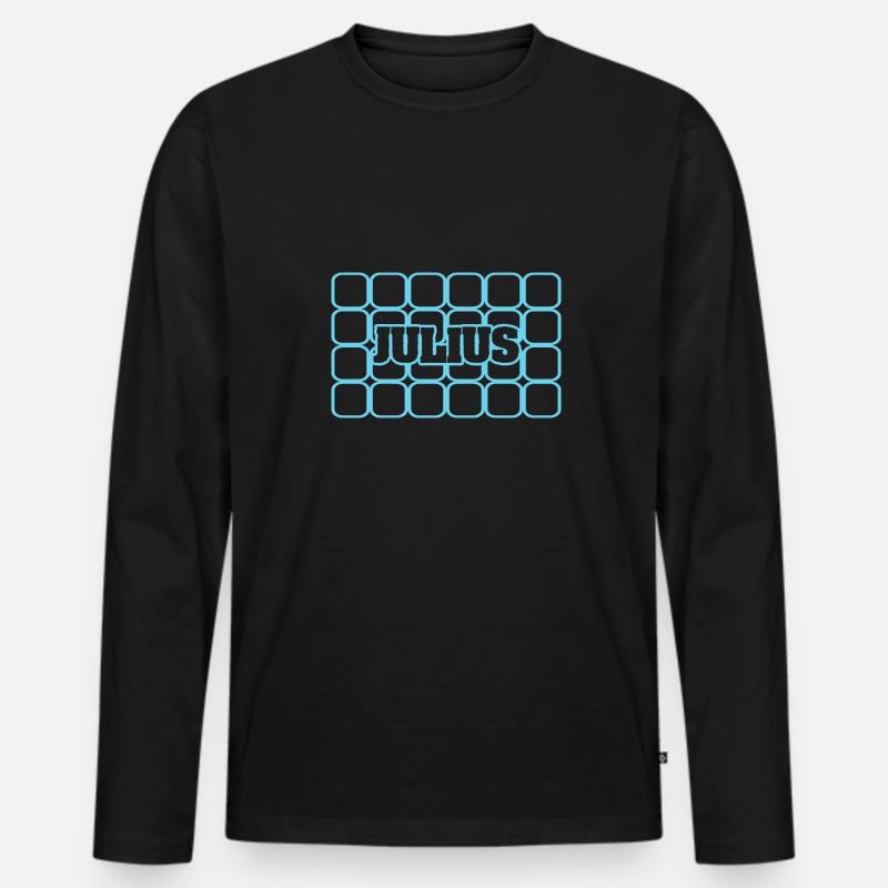 Julius als Männername - Männer Premium Bio Langarmshirt - Schwarz
