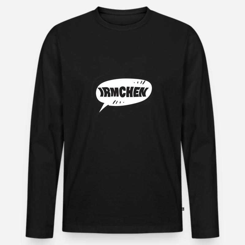 Irmchen als Irmchen - Männer Premium Bio Langarmshirt - Schwarz