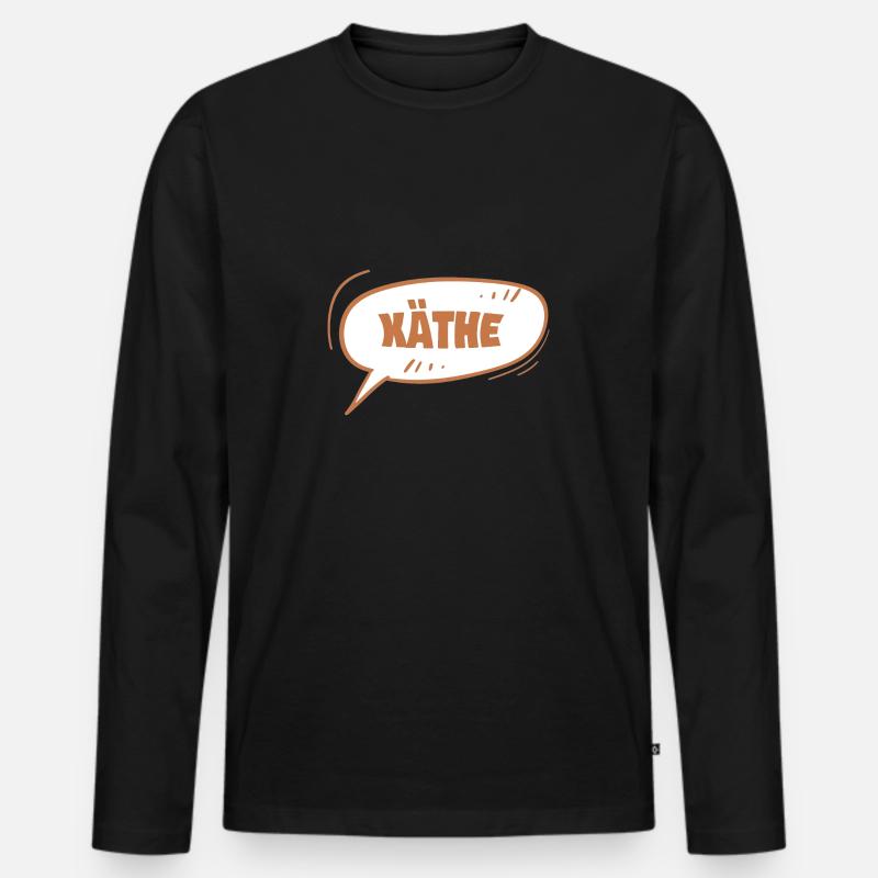 Käthe Käthe - Männer Premium Bio Langarmshirt - Schwarz