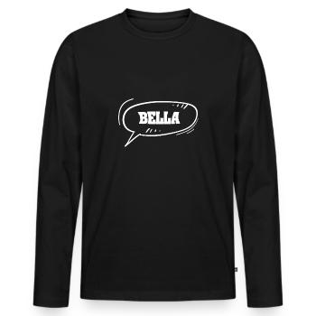 Cadeau pour Bella - T-shirt manches longues Premium bio Homme - noir - Devant - Nico (187cm)