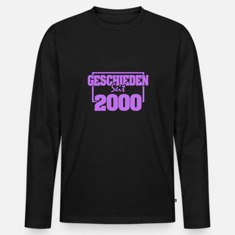 Freiheit 2000 - Männer Premium Bio Langarmshirt - Schwarz