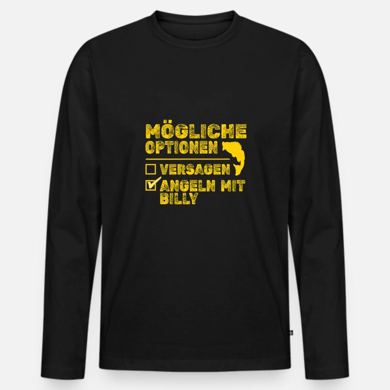 Billy Billy - Männer Premium Bio Langarmshirt - Schwarz
