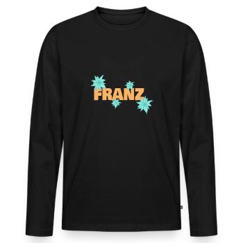 Edelweiss Franz - Men's Premium Organic Long Sleeve Shirt - black - Front - Nico (187cm)