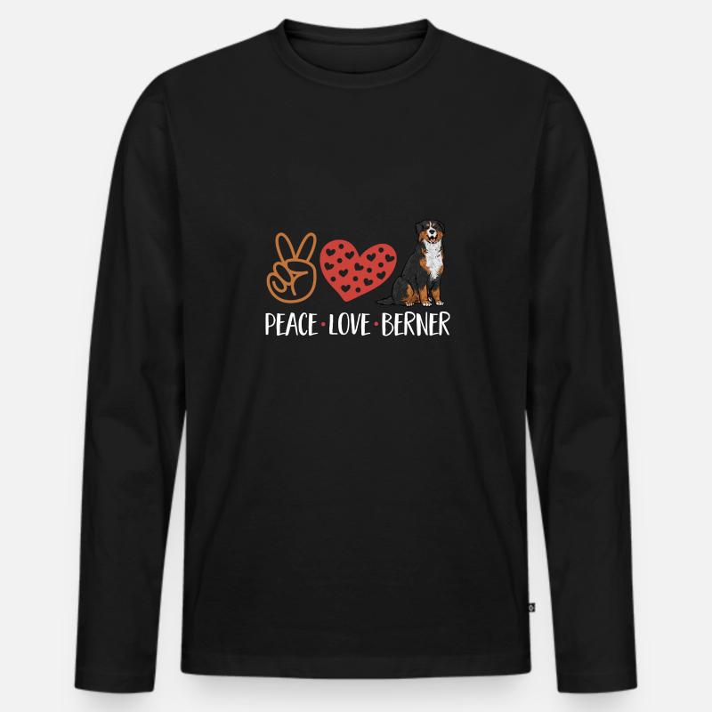 Berner Sennenhund - Männer Premium Bio Langarmshirt - Schwarz
