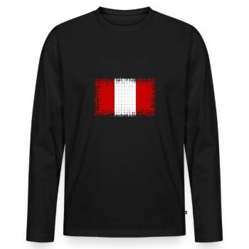 Peru - Men's Premium Organic Long Sleeve Shirt - black - Front - Nico (187cm)