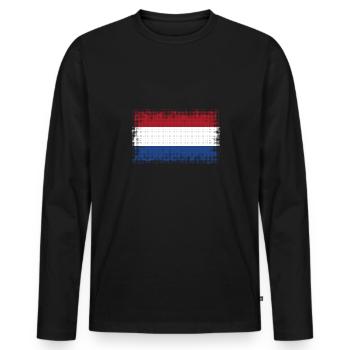 Pays-Bas en tant que Pays-Bas - T-shirt manches longues Premium bio Homme - noir - Devant - Nico (187cm)
