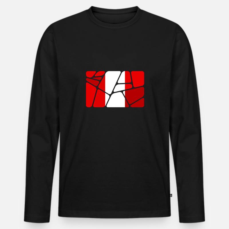 Peru Peru - Männer Premium Bio Langarmshirt - Schwarz
