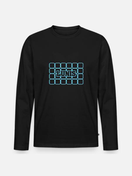 Lunis - Men's Premium Organic Long Sleeve Shirt - black