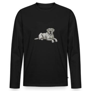 Silver Labrador Retriever Silver Lab - T-shirt manches longues Premium bio Homme - noir - Devant - Nico (187cm)