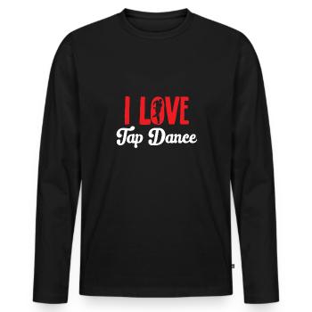 Professeur de claquettes Danseuse de claquettes Claquettes - T-shirt manches longues Premium bio Homme - noir - Devant - Nico (187cm)