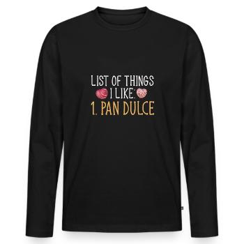 Concha Hispanic Mexikanisch Pan Dulce - Männer Premium Bio Langarmshirt - Schwarz - Vorne - Nico (187cm)