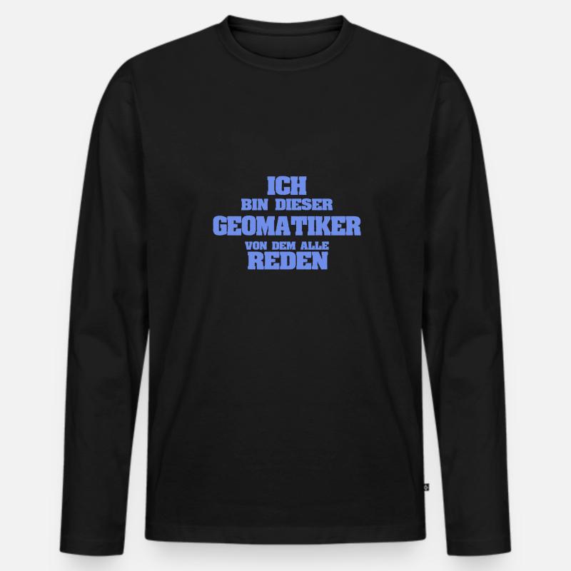 Beruf Geomatiker - Männer Premium Bio Langarmshirt - Schwarz