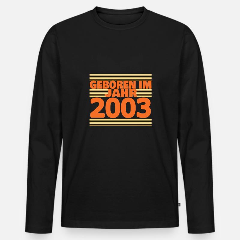 im 2003 - Männer Premium Bio Langarmshirt - Schwarz