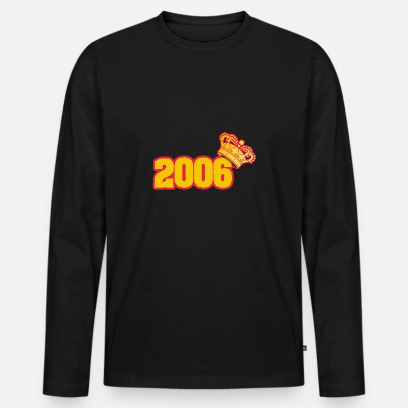 2006 - Männer Premium Bio Langarmshirt - Schwarz