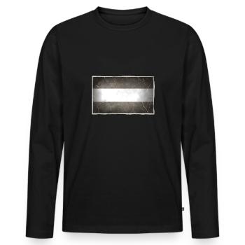 Luxembourg - Men's Premium Organic Long Sleeve Shirt - black - Front - Nico (187cm)