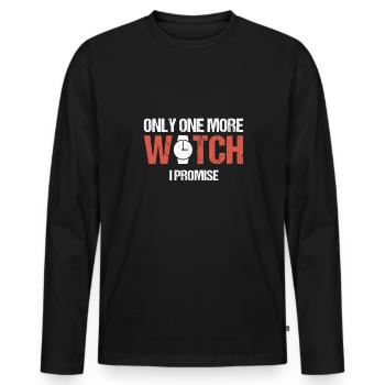 Watch Collector Watch Watchmaker - Men's Premium Organic Long Sleeve Shirt - black - Front - Nico (187cm)