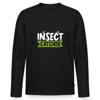 Insect collectors, insects, beetle lovers, entomologists - Men's Premium Organic Long Sleeve Shirt - black - Front - Nico (187cm)