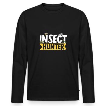 Insect collectors, insects, beetle lovers, entomologists - Men's Premium Organic Long Sleeve Shirt - black - Front - Nico (187cm)