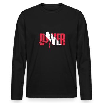 Diver Underwater Exploration Deep Dive Diving - Männer Premium Bio Langarmshirt - Schwarz - Vorne - Nico (187cm)
