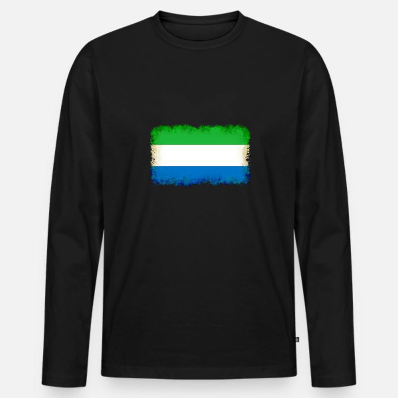 Leone als Sierra - Männer Premium Bio Langarmshirt - Schwarz