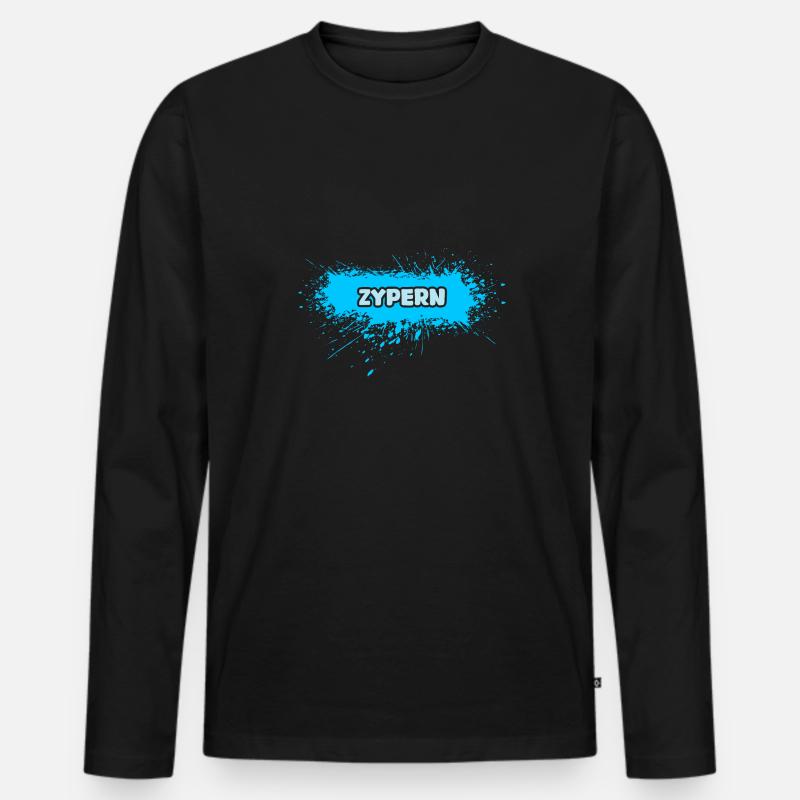 Geschenk für Zypern - Männer Premium Bio Langarmshirt - Schwarz