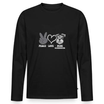Schnauzer nain Chien Schnauzer - T-shirt manches longues Premium bio Homme - noir - Devant - Nico (187cm)