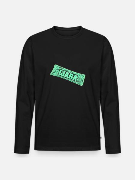 Name for Liara Birth name First name - Men's Premium Organic Long Sleeve Shirt - black